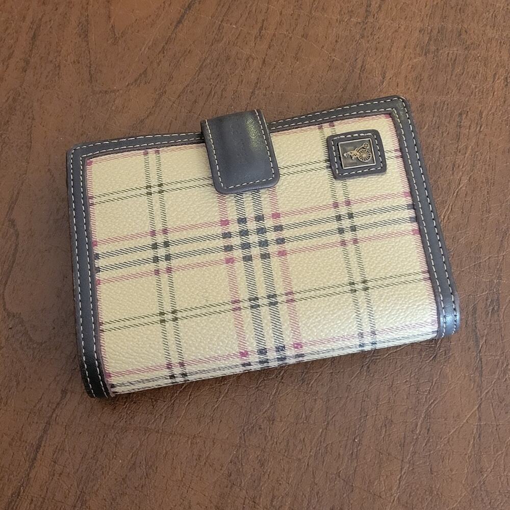 Beatiful Bean Pole bifold leather wallet beige brown